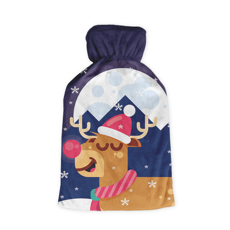 Christmas Hot Water Bottle Rubber Warm Customized Hot Water Bag