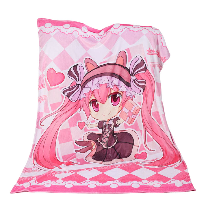 Flannel Double Layer Thick Printed Customized Portable Warm Sofa Bed Blankets