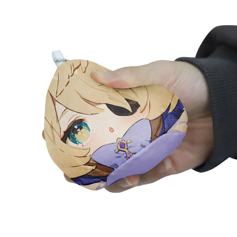 No MOQ cheap manjuu filling cute anime mini short plush pillow keychain