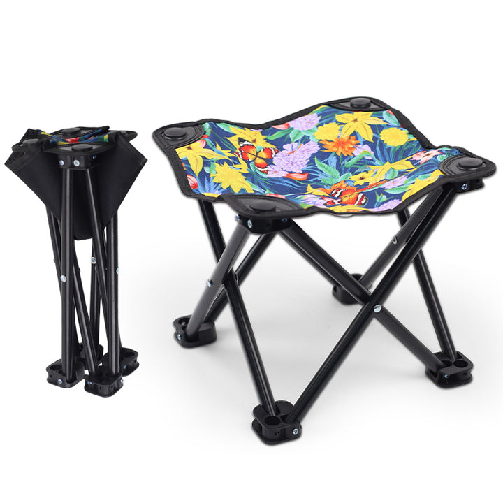 Custom Small Portable Outdoor Camping Stool Picnic Folding Stadium Chair