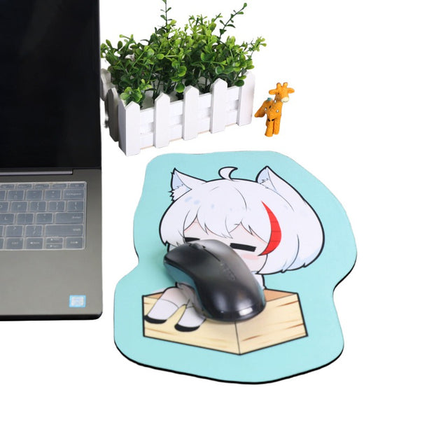 Custom Shaped Mouse Pad – Sublimation Die-Cut Desk Mat – custom mouse pad product display by ANIMEPA