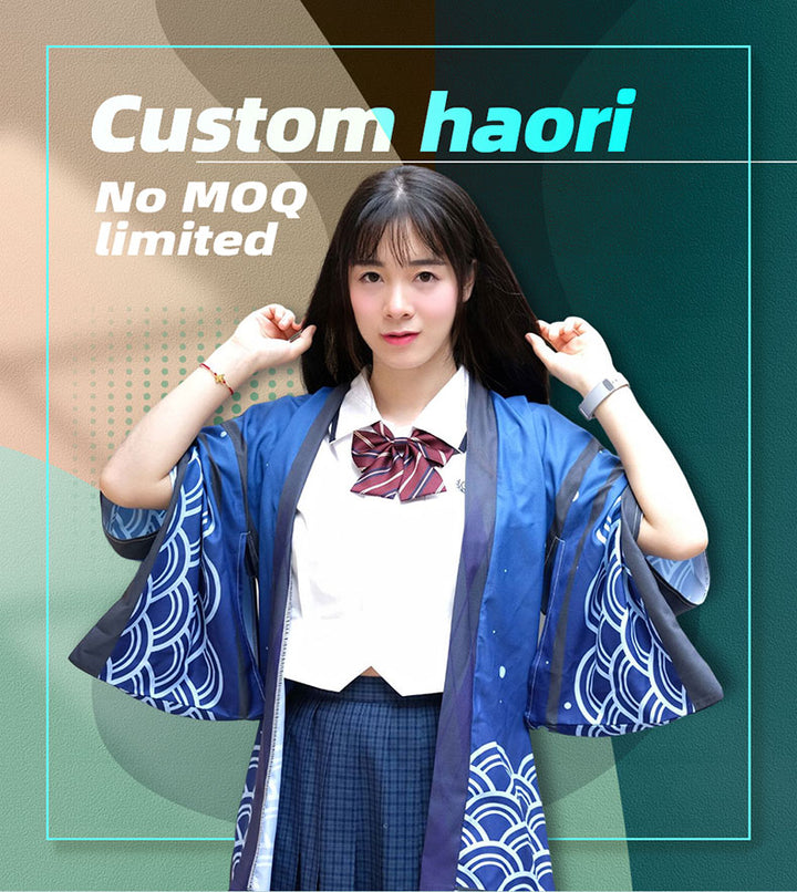 Disfraz de anime cosplay kimono japonés personalizado de manga corta haori 