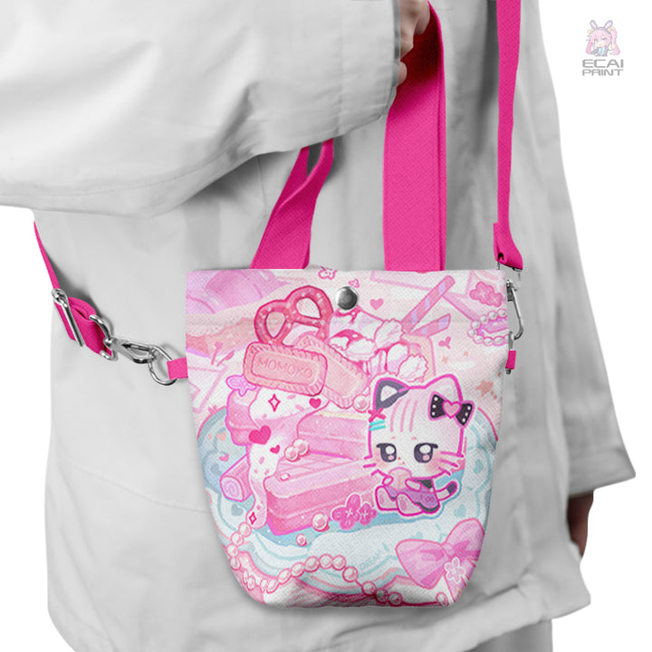 OEM/ODM Anime Women's Lightweight Quilted Crossbody Bag with Two Handles Open Closure Shoulder Bag