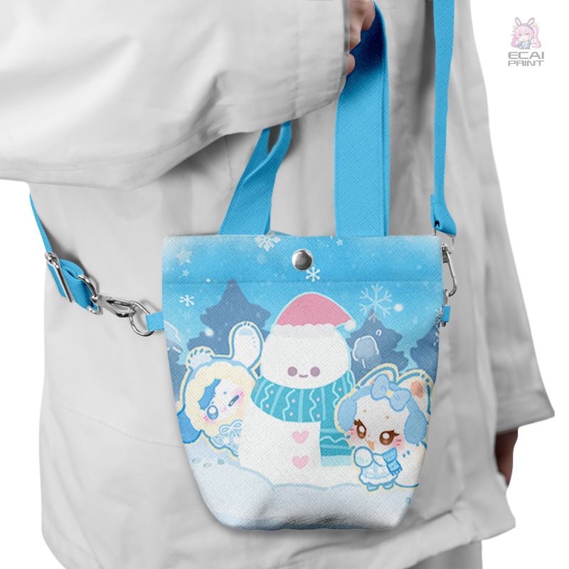 OEM/ODM Anime Women's Lightweight Quilted Crossbody Bag with Two Handles Open Closure Shoulder Bag