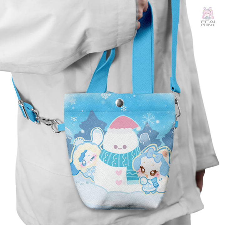 OEM/ODM Anime Women's Lightweight Quilted Crossbody Bag with Two Handles Open Closure Shoulder Bag