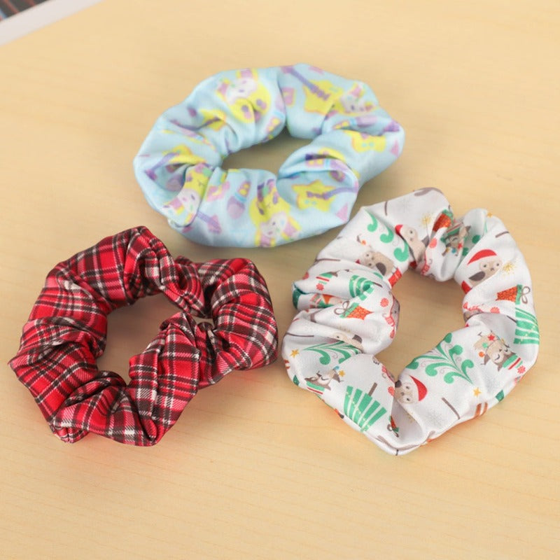 Custom Satin Scrunchie printed surface presentation