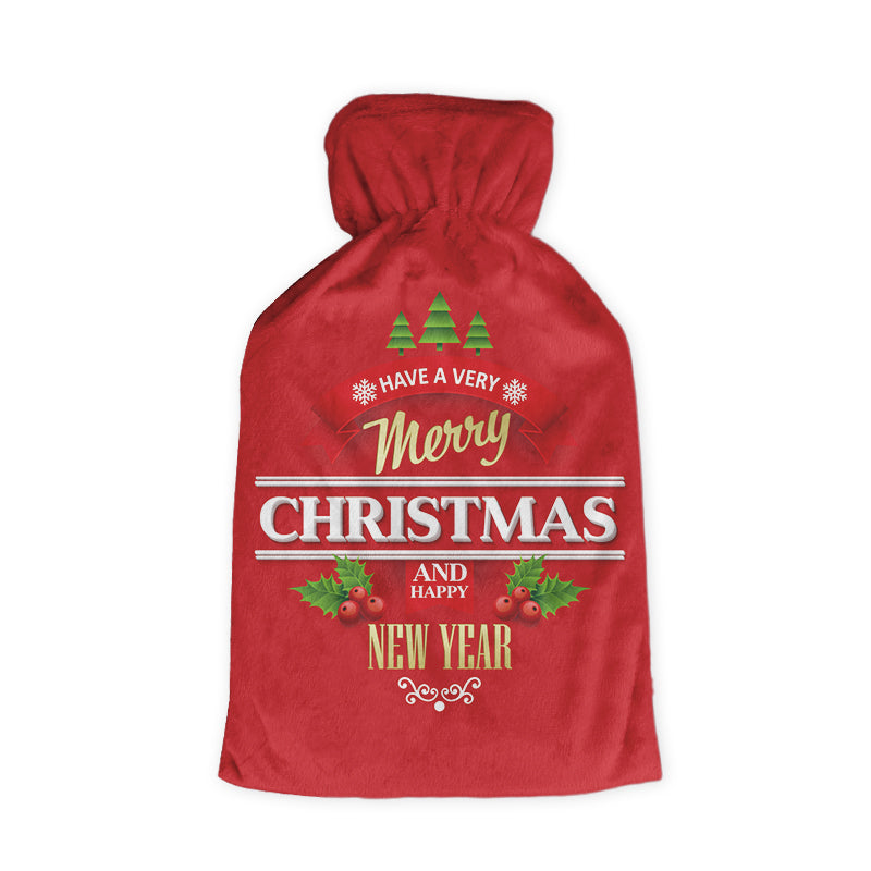 Weihnachts-Wärmflasche aus Gummi, warm, individuell gestalteter Wärmbeutel