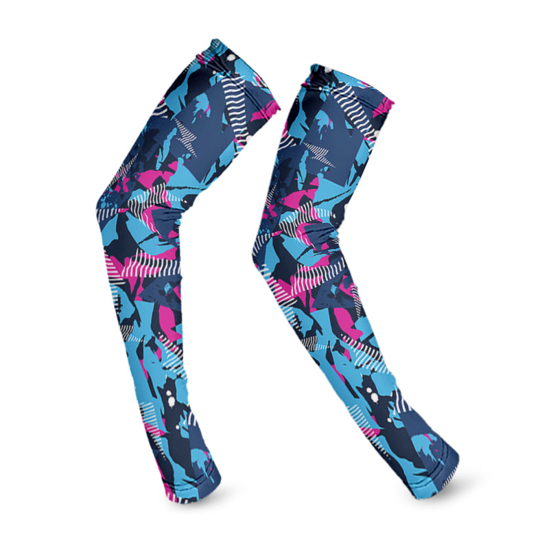custom ice silk arm sleeves sun protection – design example