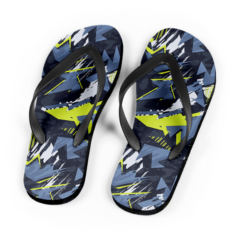 Custom printed flip flops side view
