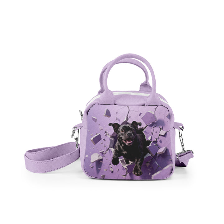 Cartoon Custom Shoulder Bag Travel Shopping Sling Crossbody Handbag Canvas Tote Bag Travel Puffy Waist Bag