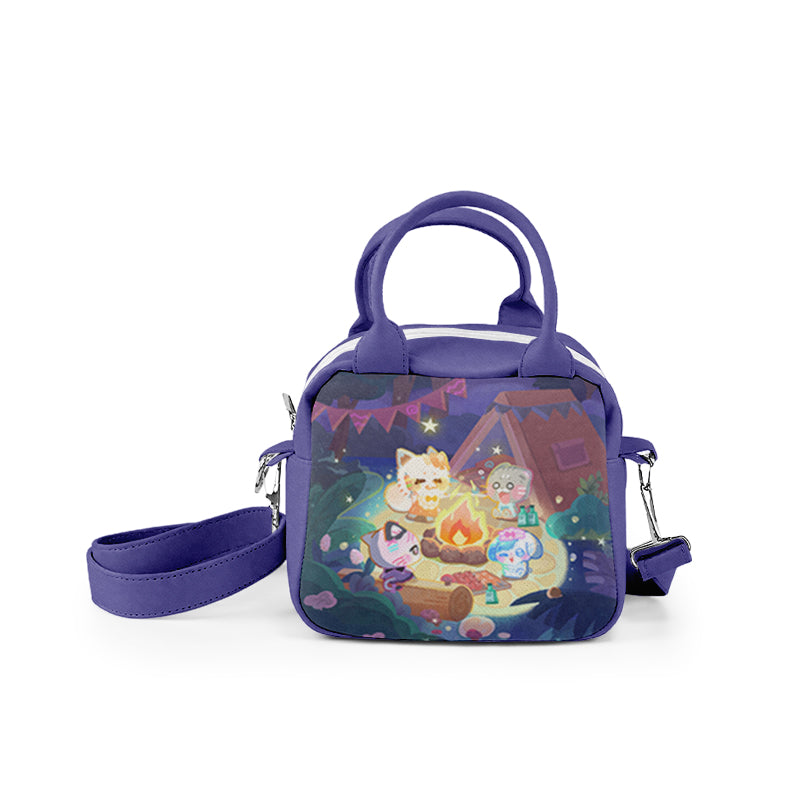 Cartoon Custom Shoulder Bag Travel Shopping Sling Crossbody Handbag Canvas Tote Bag Travel Puffy Waist Bag