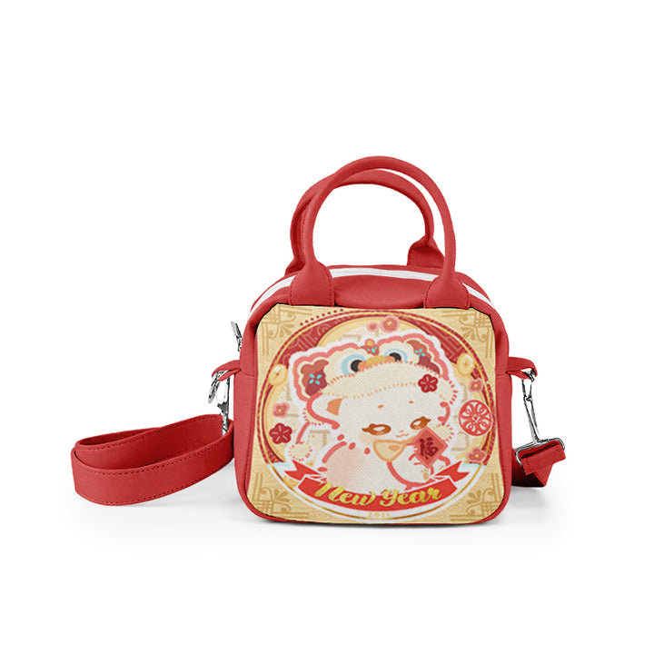 Cartoon Custom Shoulder Bag Travel Shopping Sling Crossbody Handbag Canvas Tote Bag Travel Puffy Waist Bag