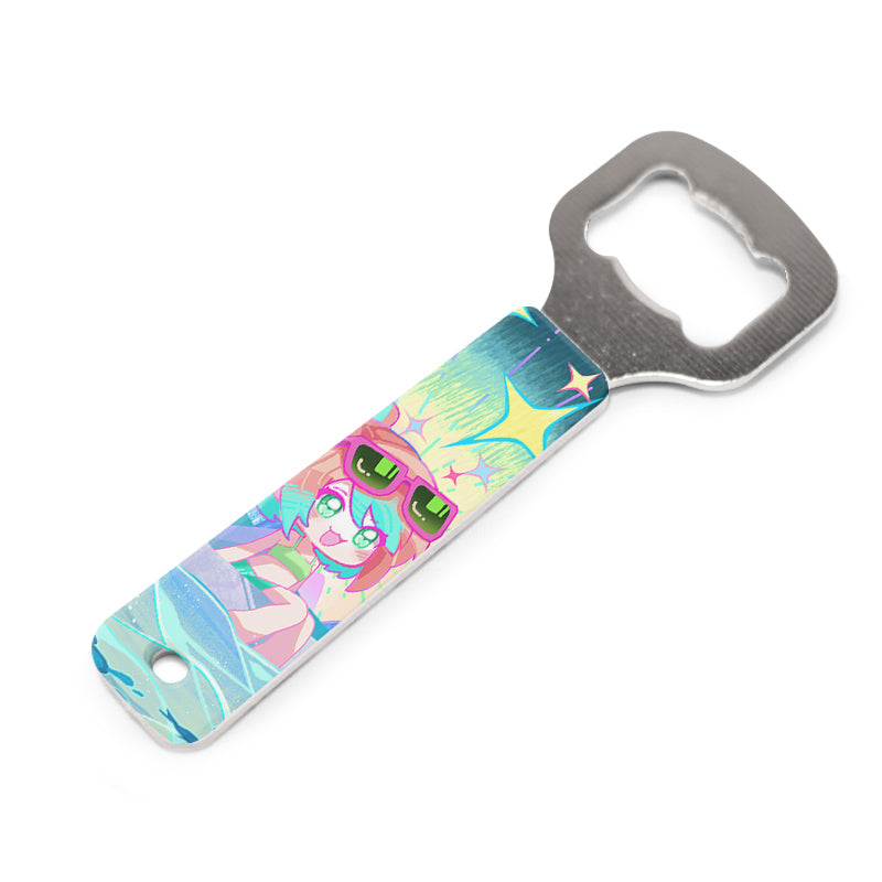 Custom Shape Drink Beer Epoxy Alloy Bottle Opener Anime Cartoon Custom Metal Beer Bottle Opener