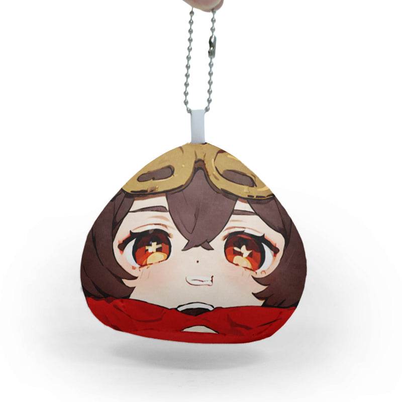 Custom Round Plush Keychain custom print presentation