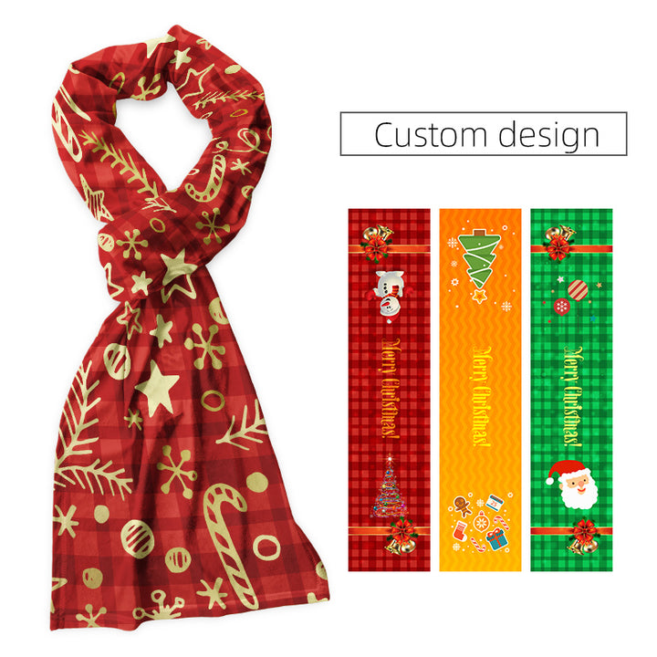 ホット販売カスタム暖かく快適な高級昇華ソフトテキスタイル スカーフ