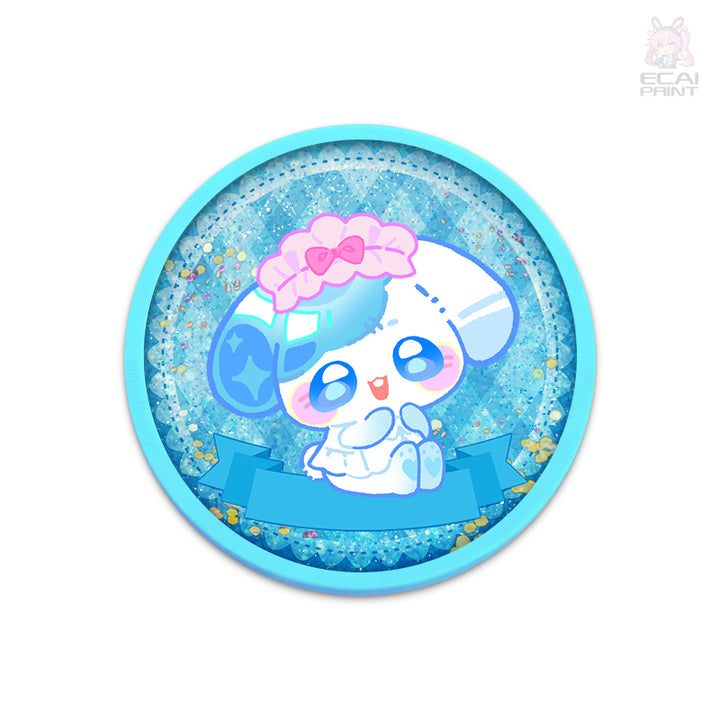 Customization Cute Cup Pad Mat Glitter Coaster Cartoon Printing Clear Acrylic Quicksand Coaster