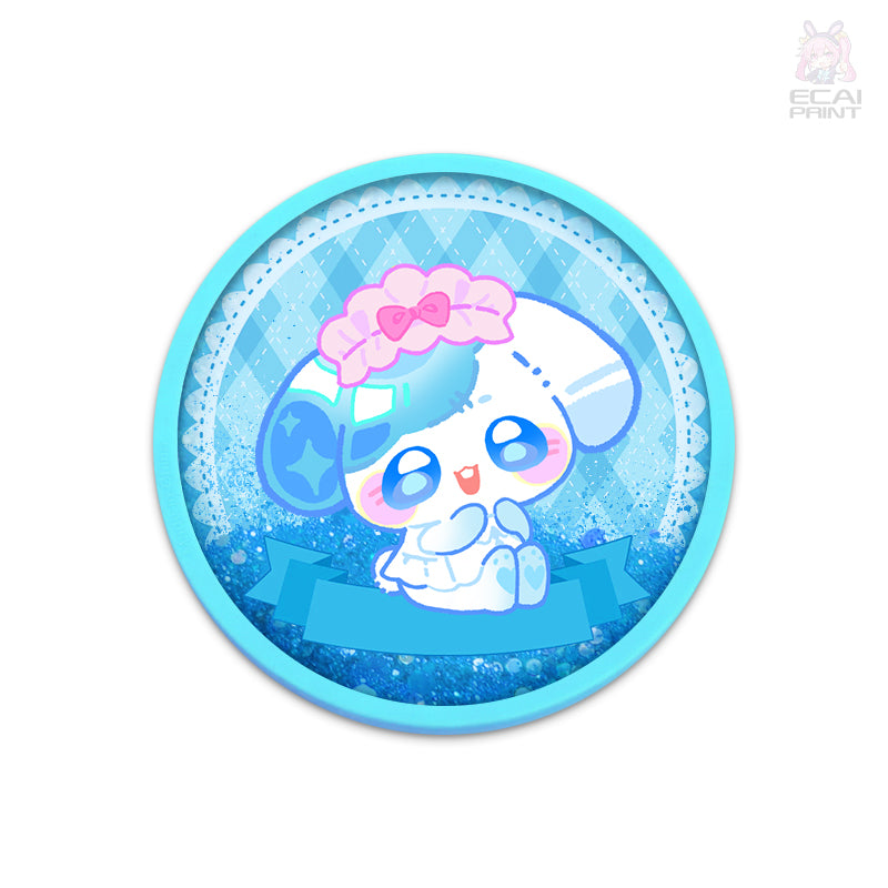 Customization Cute Cup Pad Mat Glitter Coaster Cartoon Printing Clear Acrylic Quicksand Coaster