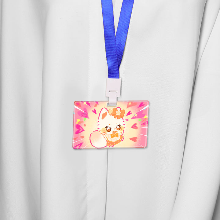 Customize Cartoon Printing Acrylic Name Badge Entry Card Plastic Event Badge PVC Exhibition Acrylic ID Badge