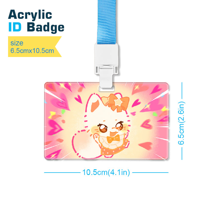Customize Cartoon Printing Acrylic Name Badge Entry Card Plastic Event Badge PVC Exhibition Acrylic ID Badge