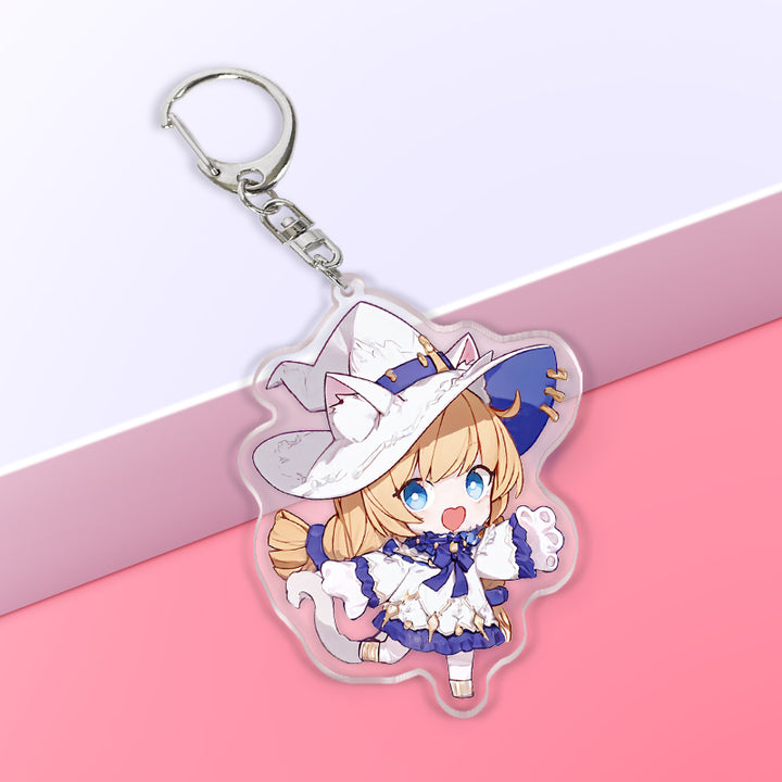 Anime Custom Cartoon Cute Kawaii Acrylic Key Chain Plastic Epoxy Resin Glitter Holographic Acrylic Keychain