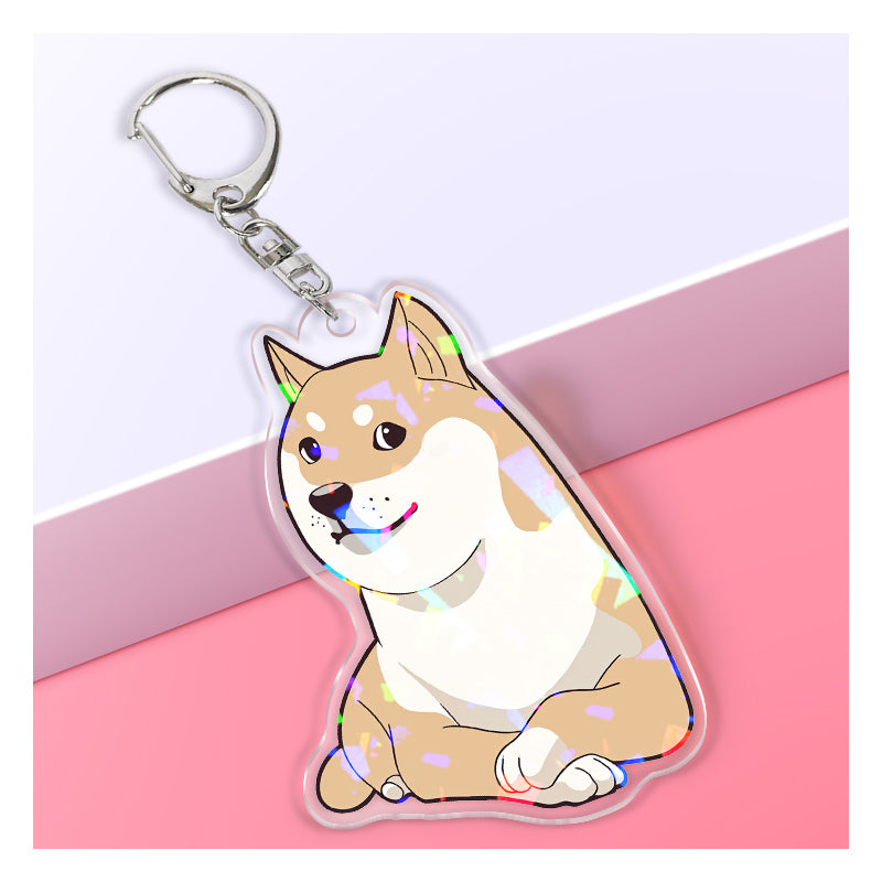 Anime Custom Cartoon Cute Kawaii Acrylic Key Chain Plastic Epoxy Resin Glitter Holographic Acrylic Keychain