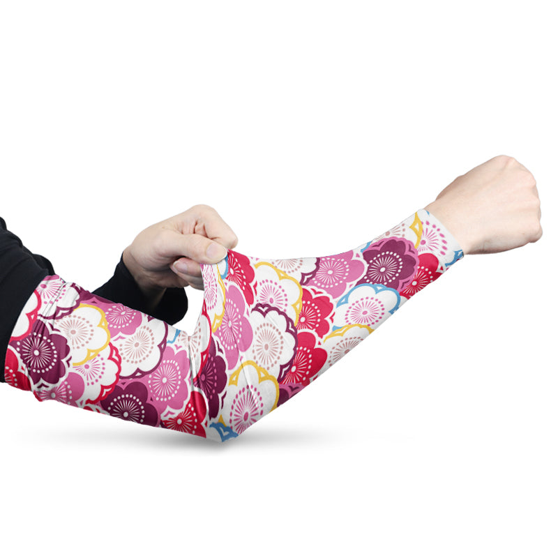 custom ice silk arm sleeves sun protection – front view
