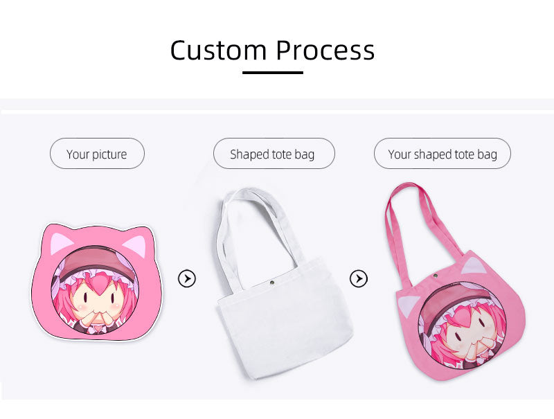 Custom Shaped Canvas Tote Bags | Die-Cut Anime Bag