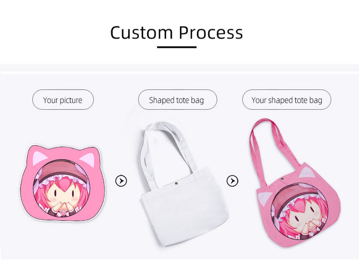 Custom Shaped Canvas Tote Bags | Die-Cut Anime Bag