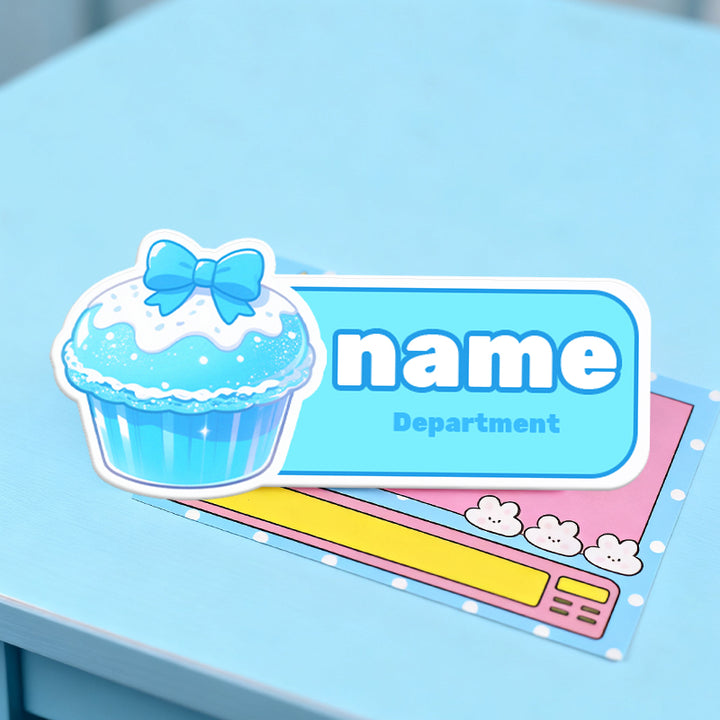 Custom Anime Acrylic Employee Staff Uniform Nameplate Name Tags Reusable Plastic Name Tag Badges