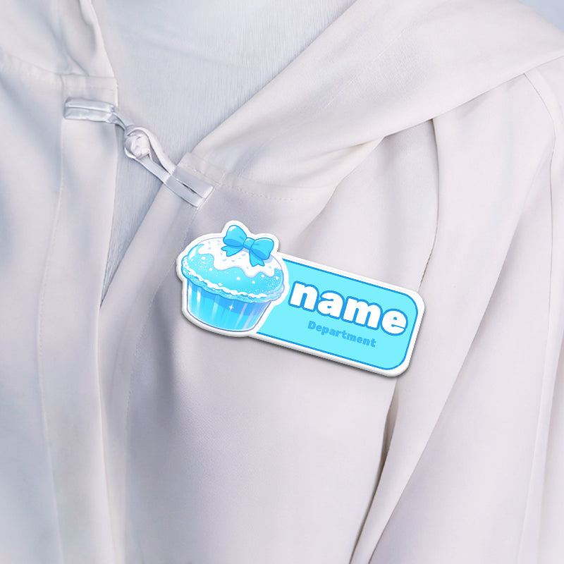 Custom Anime Acrylic Employee Staff Uniform Nameplate Name Tags Reusable Plastic Name Tag Badges