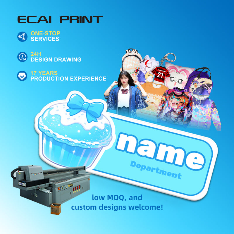 Custom Anime Acrylic Employee Staff Uniform Nameplate Name Tags Reusable Plastic Name Tag Badges