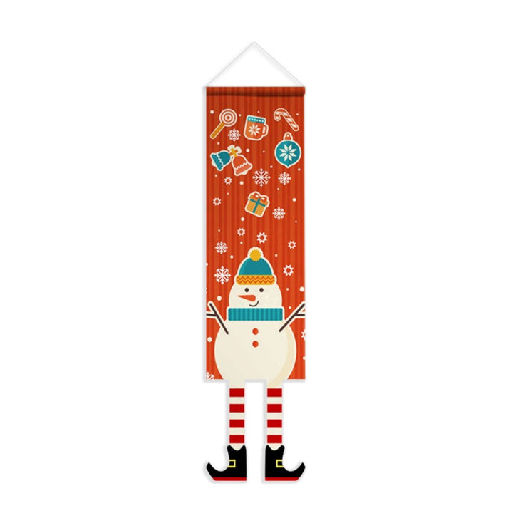 Maßgeschneiderte „Merry Christmas“-förmige Scroll-Wandbehang-Poster, dekorative Feiertagsbanner für den Innenbereich