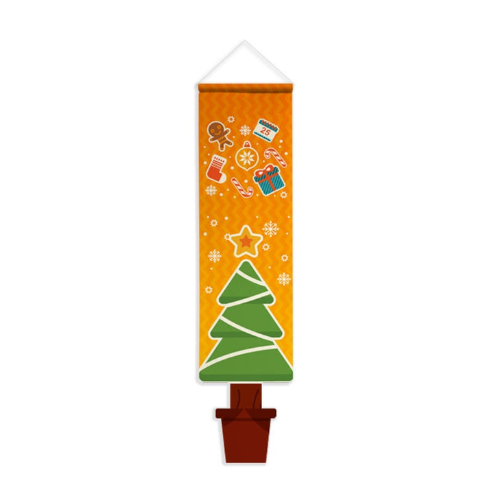 Maßgeschneiderte „Merry Christmas“-förmige Scroll-Wandbehang-Poster, dekorative Feiertagsbanner für den Innenbereich