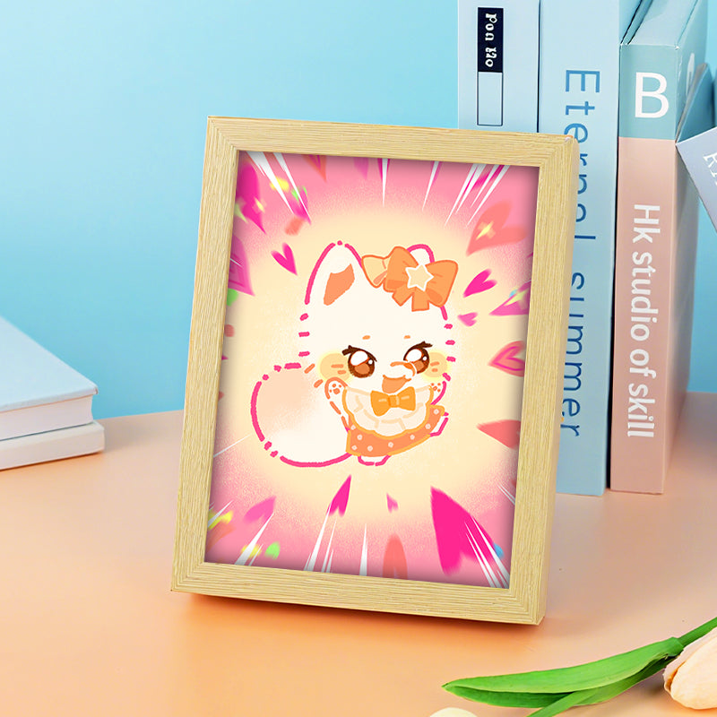 Custom Cartoon Anime LED Light up Acrylic Photo Frame LED Backlit Acrylic Light Box Light up Picture Frame