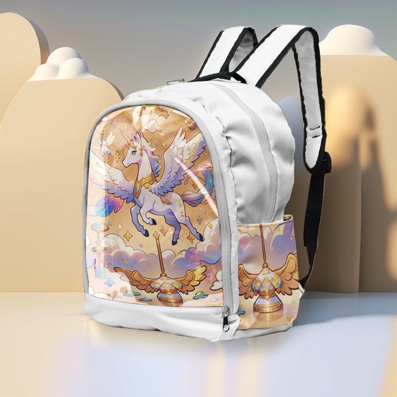 Custom Anime Clear Backpack – Transparent PVC School Bag – personalized backpack artwork and product detail
