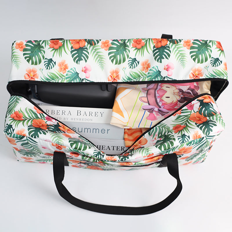 custom foldable travel storage duffel bag – detail view
