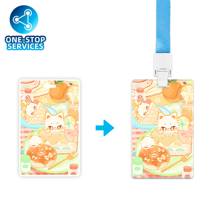 Custom Anime Print Logo Acrylic ID Badge for Exhibition Business Staff Student Wholesale Acrylic Name Badge