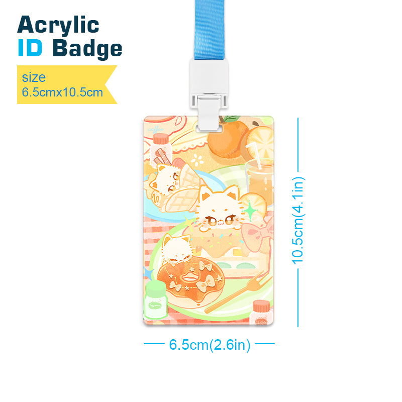 Custom Anime Print Logo Acrylic ID Badge for Exhibition Business Staff Student Wholesale Acrylic Name Badge