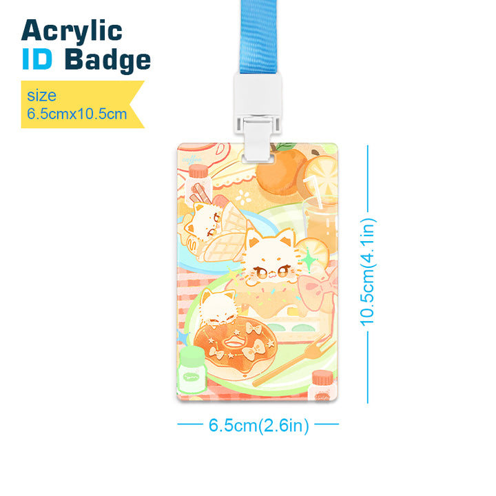 Custom Anime Print Logo Acrylic ID Badge for Exhibition Business Staff Student Wholesale Acrylic Name Badge