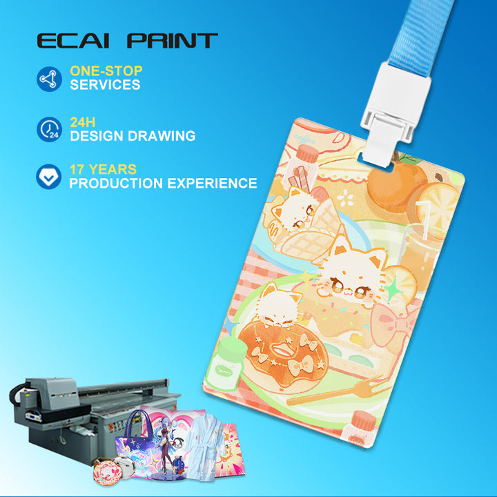 Custom Anime Print Logo Acrylic ID Badge for Exhibition Business Staff Student Wholesale Acrylic Name Badge