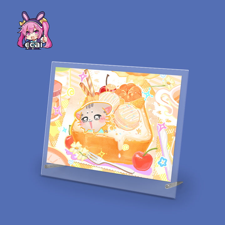 DIY Acrylic Desktop Frame Anime Acrylic Photo Frame Translucent Colored Edges Tabletop Display Customizable Sizes