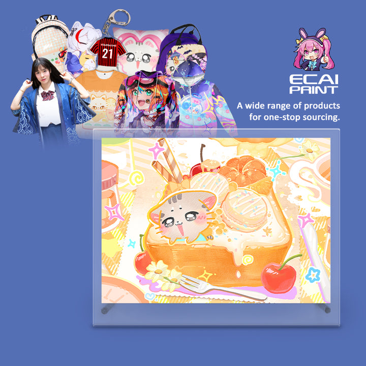 DIY Acrylic Desktop Frame Anime Acrylic Photo Frame Translucent Colored Edges Tabletop Display Customizable Sizes