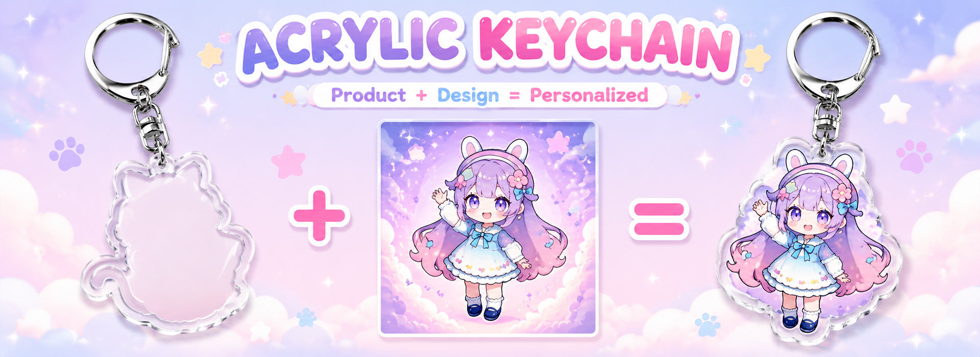 Custom anime acrylic keychain customization process with your own artwork
