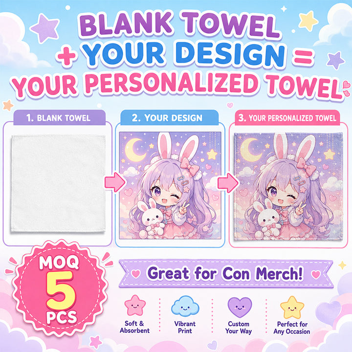 How to make custom anime towels with your own artwork and full-color printing
