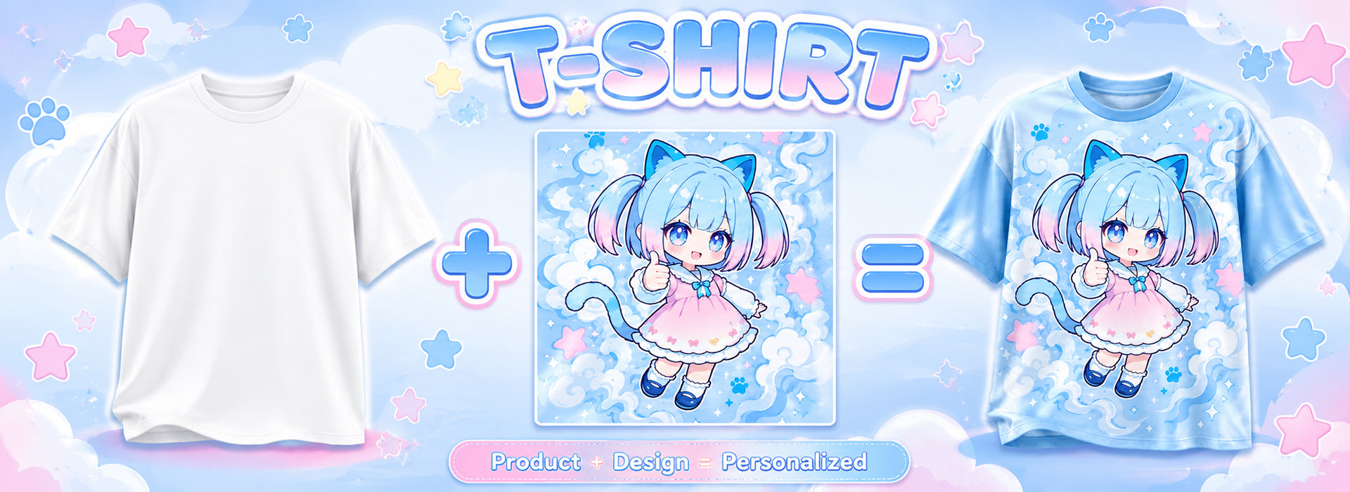 Custom anime T-shirt customization process for desktop shoppers
