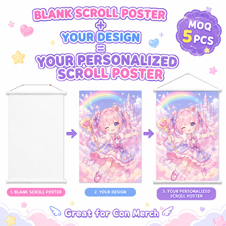 How to make custom anime wall scroll posters with your own design
