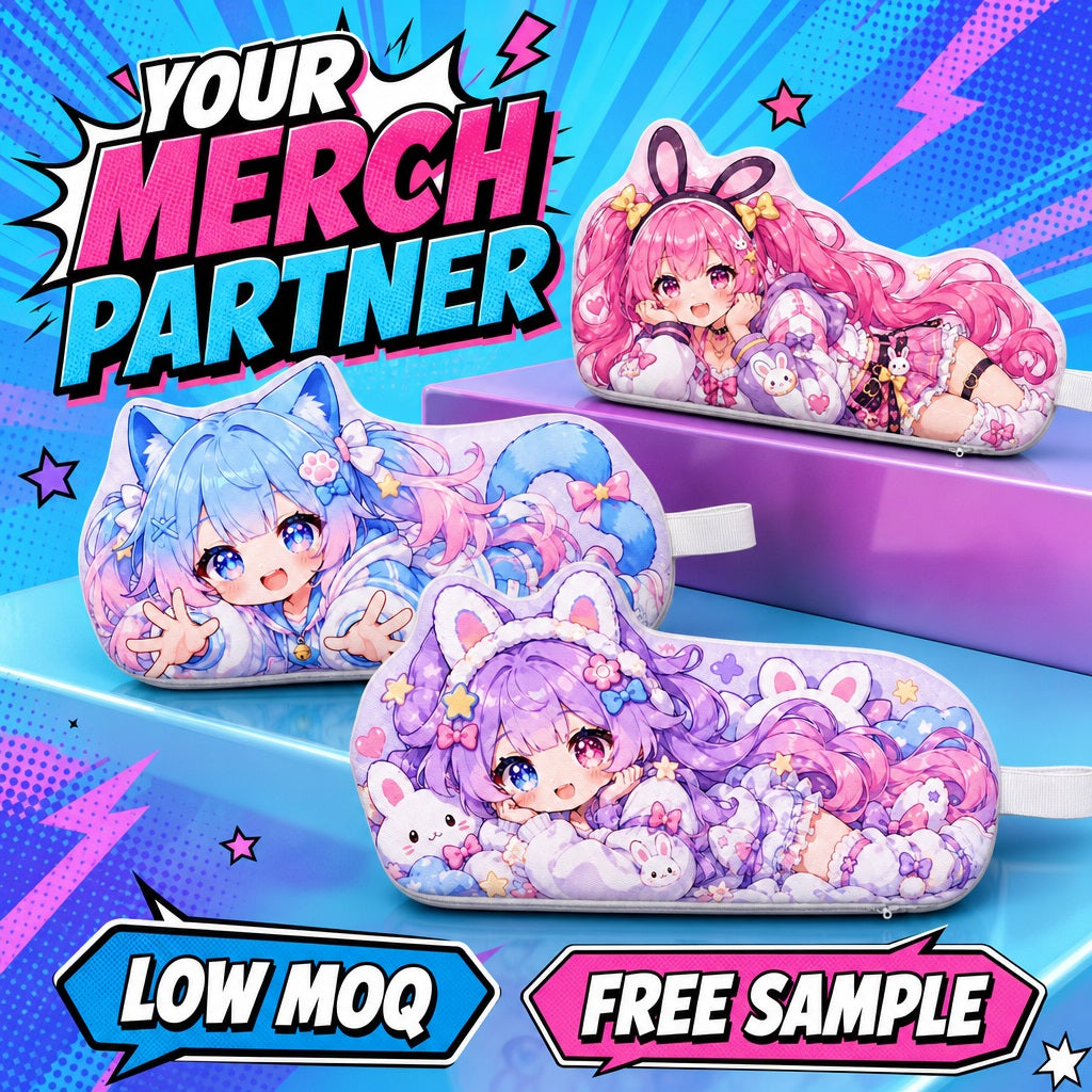 Custom merchandise partner for low MOQ shaped pencil cases and free samples