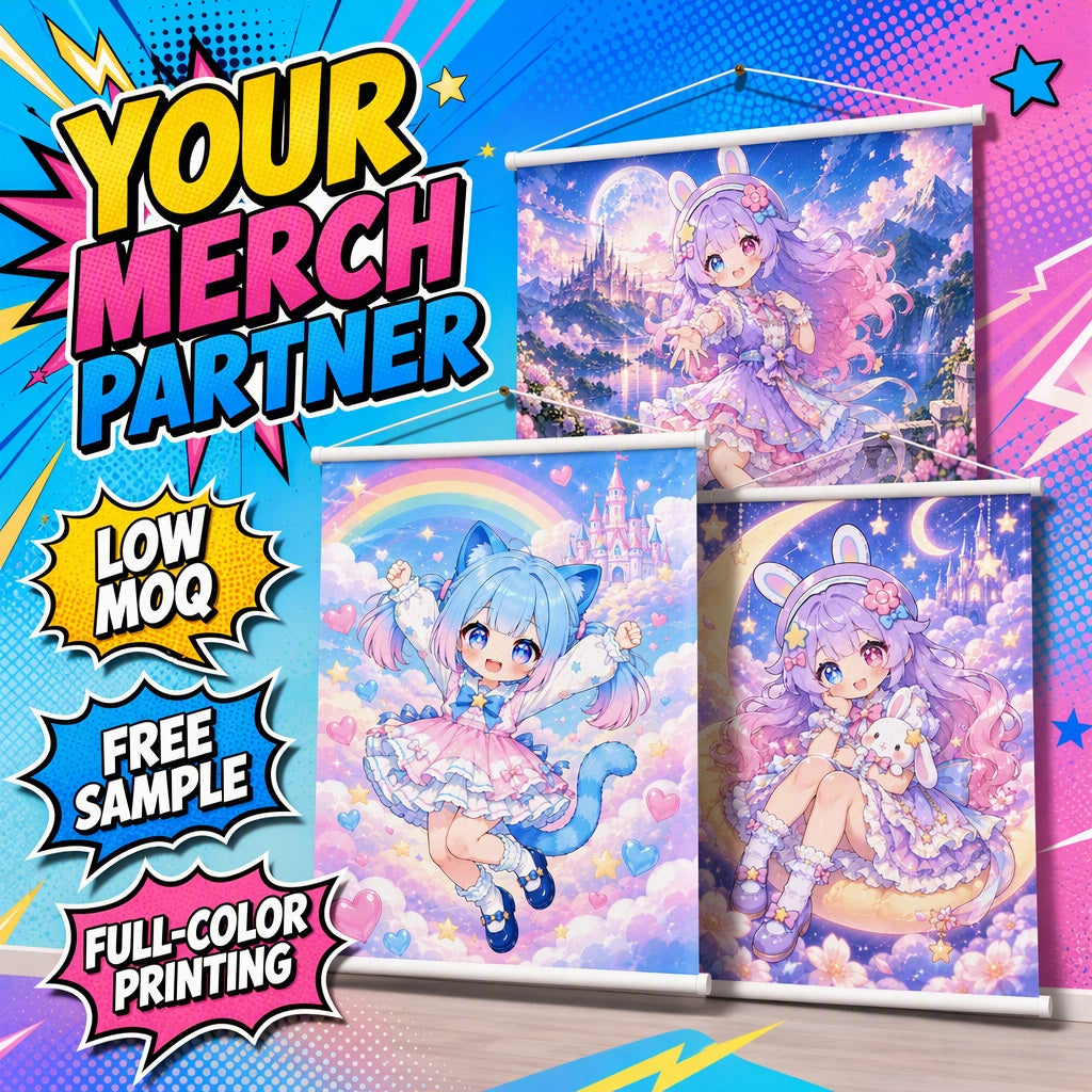 Custom wall art merchandise partner for low MOQ full-color hanging posters