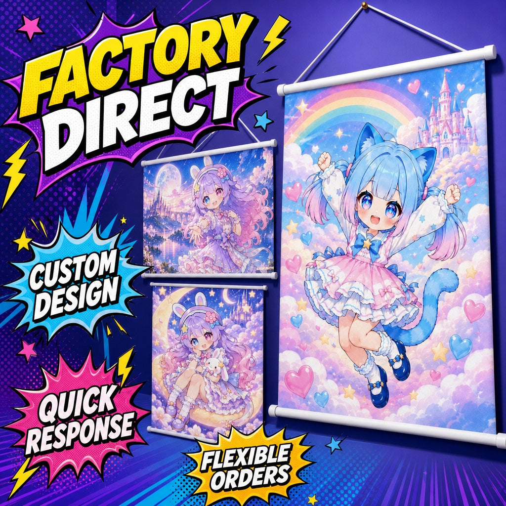 Factory direct custom hanging poster printing with quick response and flexible orders