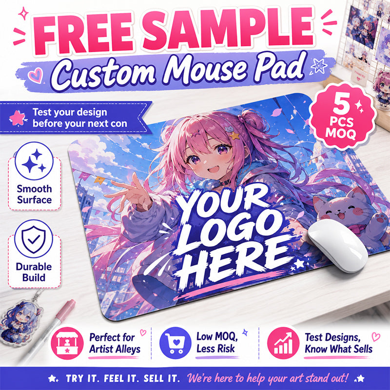 Low MOQ custom mouse pads free sample